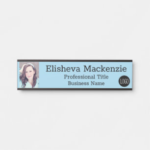 Teal Blue Office Door  Sign Picture Photo Logo