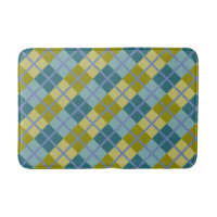 Teal Blue Olive Yellow Purple Pattern