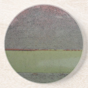 Teal Blue  Pink Green rusted Coaster