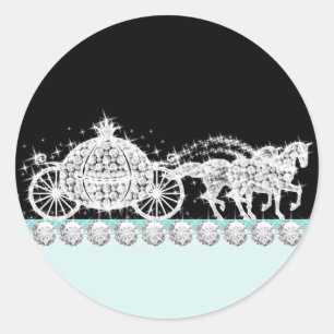 Teal Blue Princess Stickers