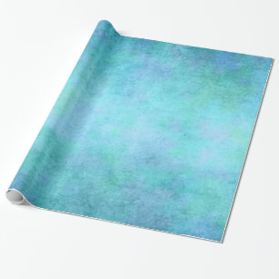 Teal Blue, Purple, Aqua, and Violet Watercolor Wrapping Paper