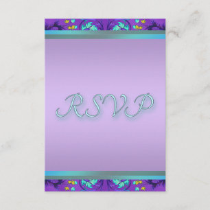 Teal Blue Purple RSVP Template
