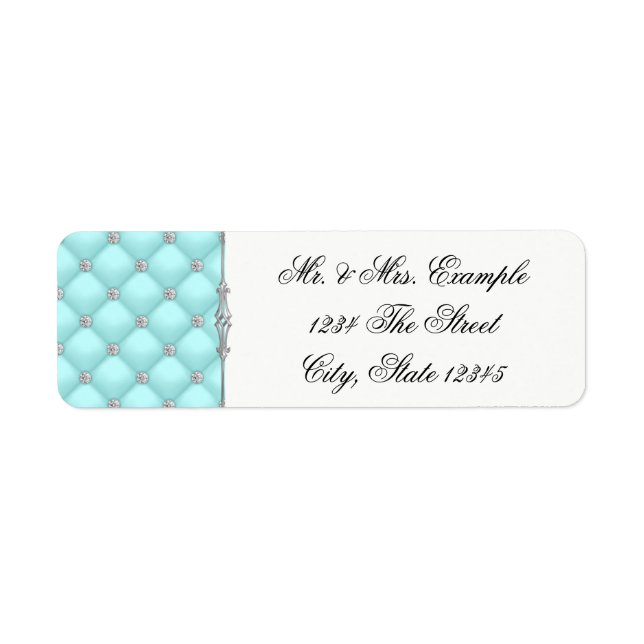 Teal Blue Return Address Labels (Front)