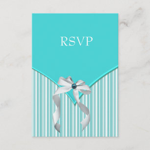 Teal Blue RSVP Card