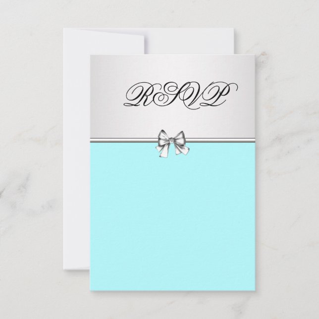 Teal Blue RSVP Card (Front)
