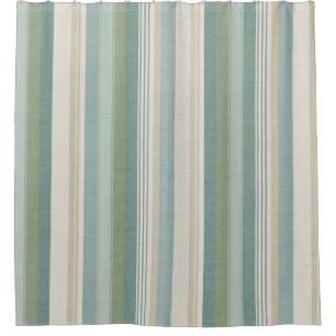 Teal Blue Sage Green Tan Cream Classic Stripes