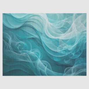 Teal Blue Sea Sky Swirly Dreamy Tissue Paper