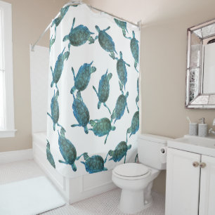 Teal Blue Sea Turtles Ocean Elegant Beach