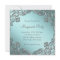 Teal Blue Silver Mask Masquerade Party