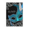 Teal Blue Silver Mask Masquerade Party RSVP