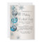 Teal Blue Snowflakes Ornaments Christmas Party