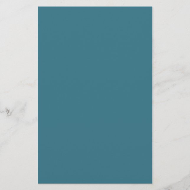 Teal Blue Solid Colour Stationery (Front)