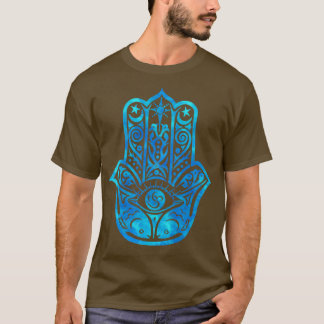 Teal Blue Watercolor Hamsa T-Shirt