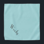Teal Blue Your Pet's Name Personalized Pet Bandana<br><div class="desc">Baby blue bandana, personalized with your pet's name! Perfect for any occasion. The background colour is customizable to any colour you desire, as are the font style, size, and/or colour; using the edit menu. Make it your own! When you wear Boagie's cute designs, you are helping to make a difference,...</div>