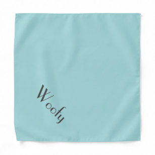 Teal Blue Your Pet's Name Personalized Pet Bandana