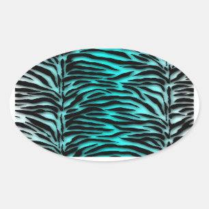 Teal Blue Zebra Envelope Seal