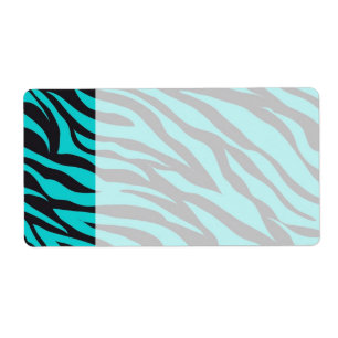 Teal Blue Zebra Stripes Wild Animal Prints Novelty