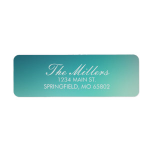 Teal Blurred Address Labels
