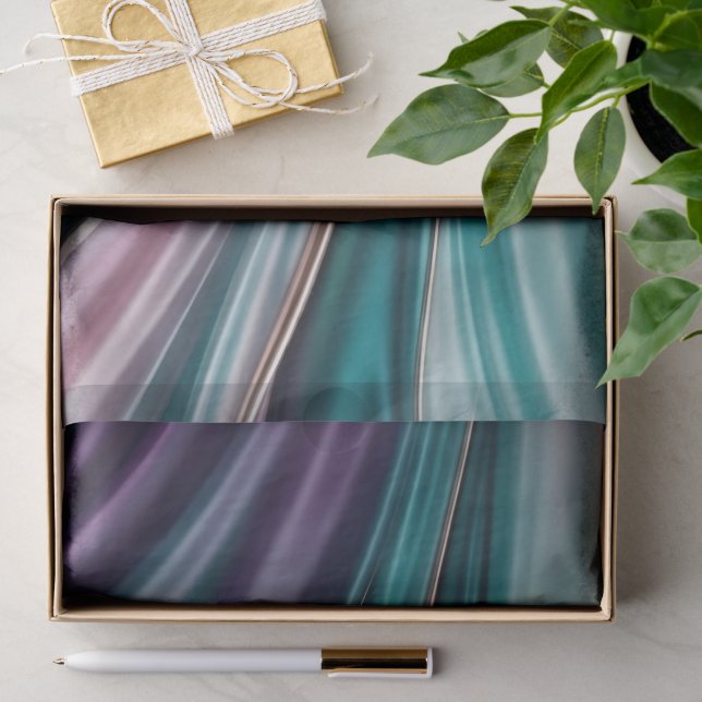 Teal Blush and Gold Silk Tissue Paper (Gift)