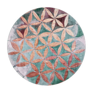 Teal Blush Pink Pastel Abstract Watercolor Pattern Cutting Board