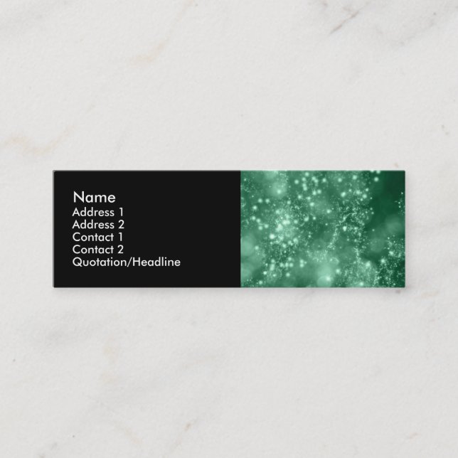 Teal Bokeh Design 5 Profile Card (Front)