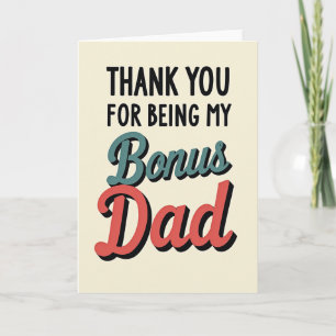 Teal Bonus Dad Retro Art Card