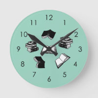 Teal Bookish Bibliophile Librarian Book Pattern