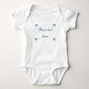 Teal Bows Personalized Infant Creeper