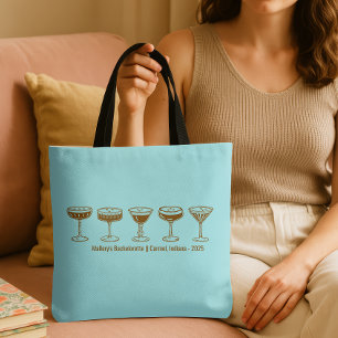 Teal Bridesmaid Espresso Martini Bachelorette Tote Bag