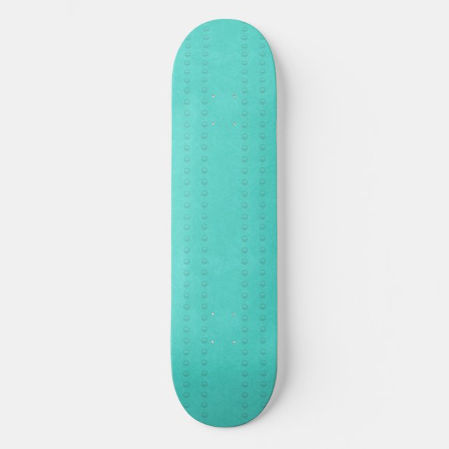 Teal bubble stripe patterned Skateboard (Front)