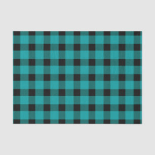 Teal Buffalo Country Lumberjack Plaid Tissue Paper