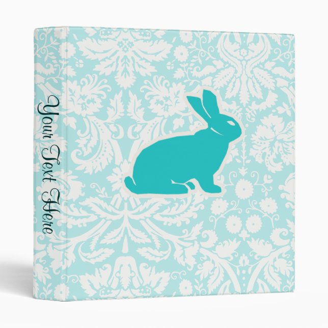 Teal Bunny Binder (Front/Spine)