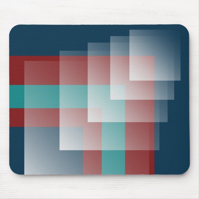 Teal burgundy blue mouse pad (Front)
