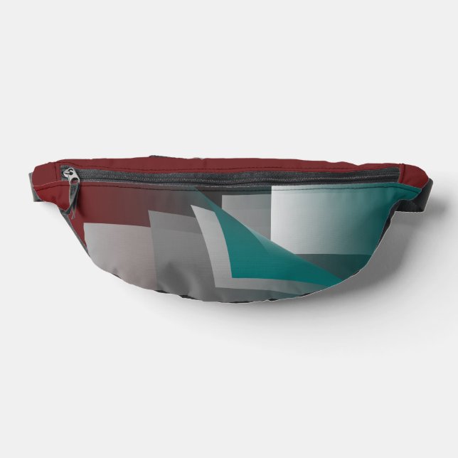 Teal burgundy grey pages fanny pack (Lay Down)