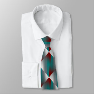 teal burgundy grey stripes tie