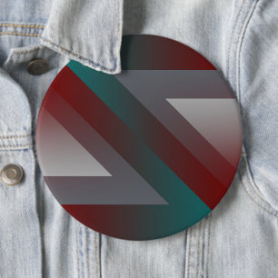 teal burgundy grey triangle 6 inch round button