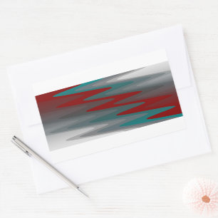teal burgundy grey waves sticker