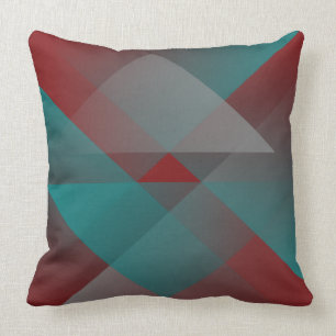 Teal burgundy shades throw pillow