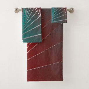 teal burgundy spin bath towel set