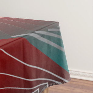 teal burgundy spin tablecloth