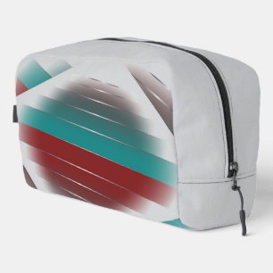 Teal burgundy spinning dopp kit