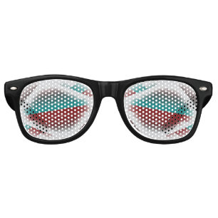 Teal burgundy spinning retro sunglasses