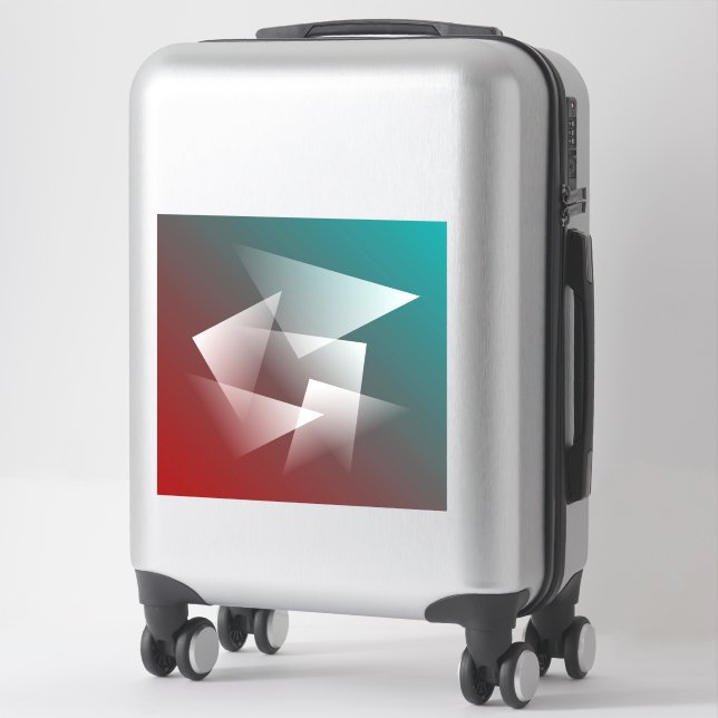 teal burgundy white (Suitcase)