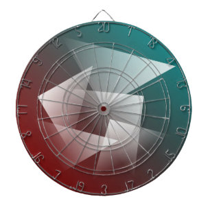 teal burgundy white dartboard