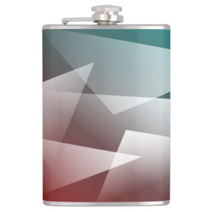 teal burgundy white hip flask