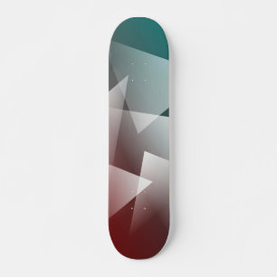 teal burgundy white skateboard