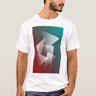 teal burgundy white T-Shirt