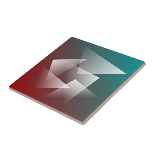 teal burgundy white tile (Side)