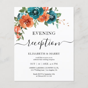 Teal Burnt Orange Budget Rust Budget Wedding