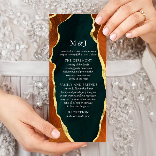 Teal, Burnt Orange & Gold Agate Program (Creator Uploaded)